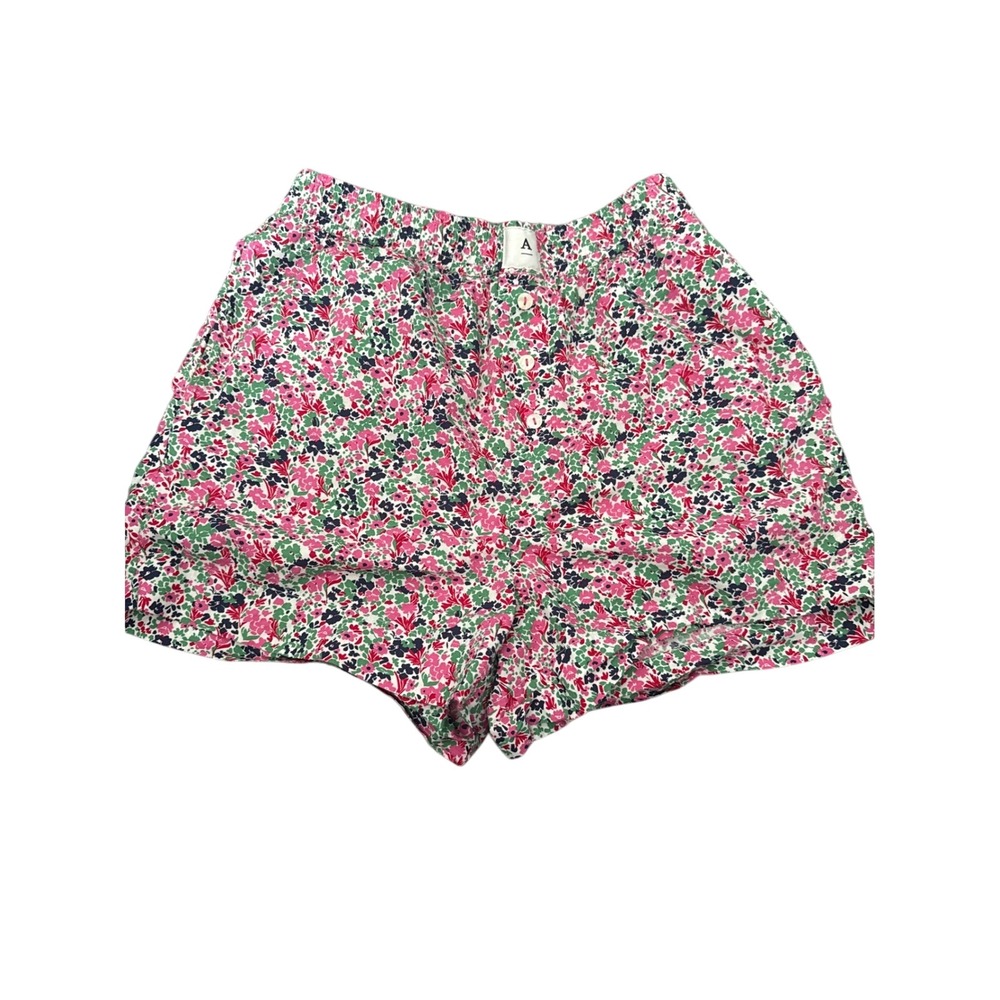 Anthropologie Floral Print High Waisted Button Fly Shorts Women's XS
